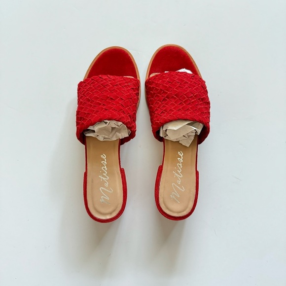 Matisse Red Andi Woven Leather Sandals Size 8 - Picture 2 of 10